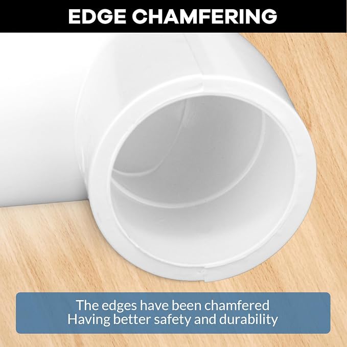 12 Pack 3/4 inch 90 Degree PVC Elbow Pipe Fittings, 2 Way Right Angle Furniture - Image 5