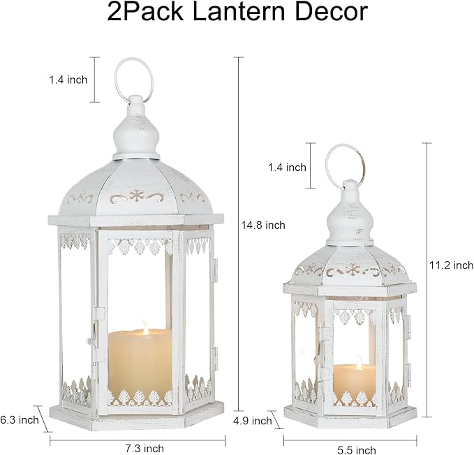 Lanterns Decorative Outdoor&Indoor, Candle Holder - Image 2