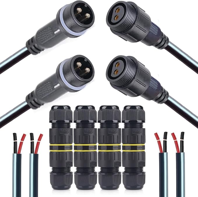 2 Pin Electrical Connector，Male Female 12AWG 2wire Waterproof Connector by Thereisnofuturewithouthighqualityproducts