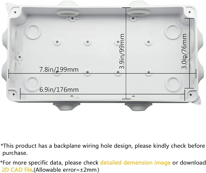 ABS Plastic Dustproof Waterproof IP65 Junction Box Universal Electrical Project - Image 3