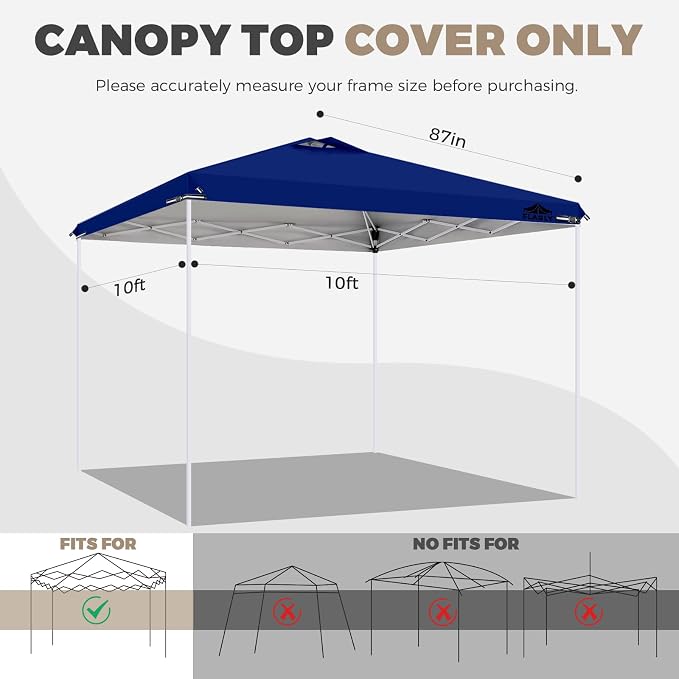 10x10ft Replacement Canopy Top - Image 2