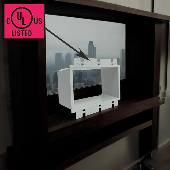 iMBAPrice IMBA-BE3-5 White 3-Gang Non-Metallic Electrical Power Outlet Box - Image 10