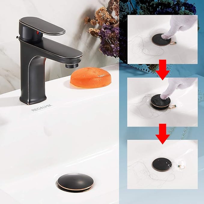 Bathroom Sink Drain, Vessel Sink Pop Up Drain - Image 3