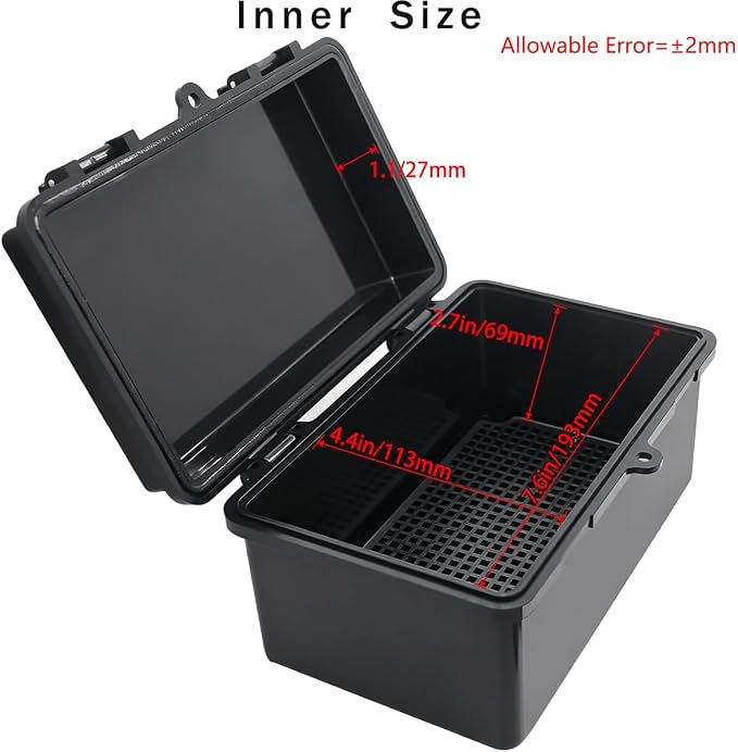 Junction Box, Hinged Black Cover IP67 Waterproof ABS Project Box - Image 3