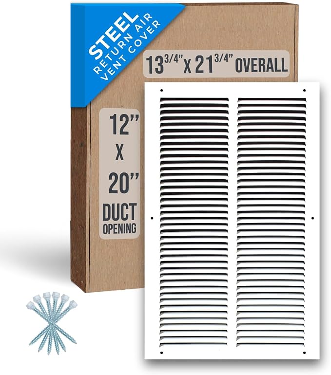 Handua 12"W x 20"H Steel Return Air Grille Vent Cover Grill by Handua