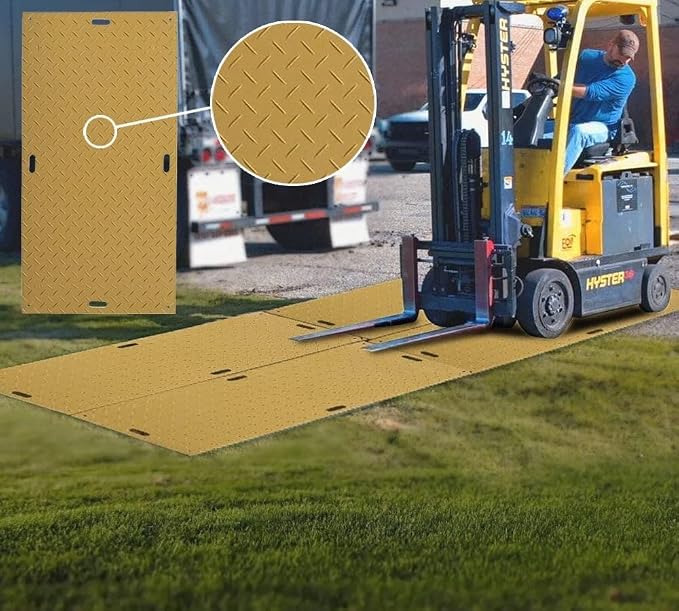 4' x 8' Tan Ground Protection Mats - Image 2