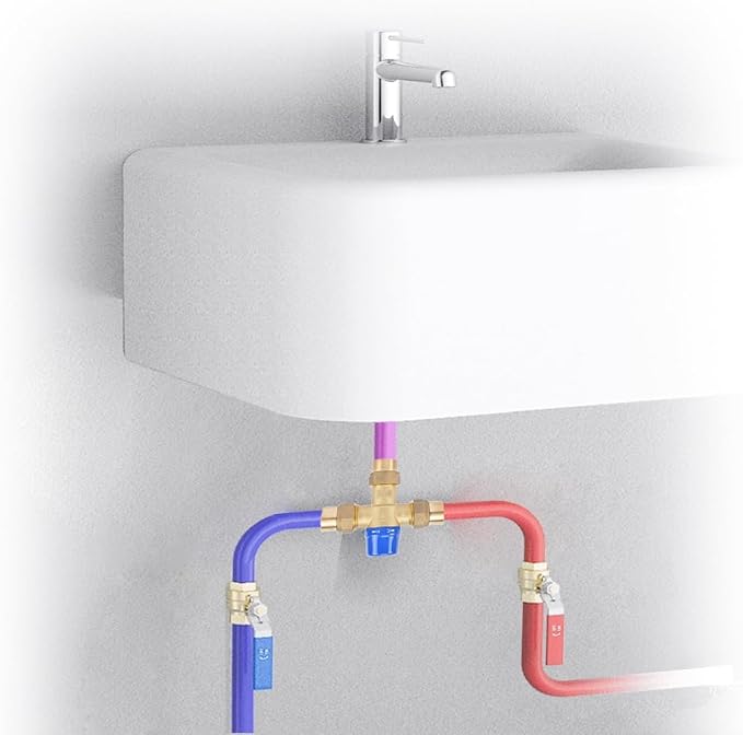 Thermostatic Mixing Valve, LF Brass Construction, Temperature Control, 3/4 Inch - Image 6