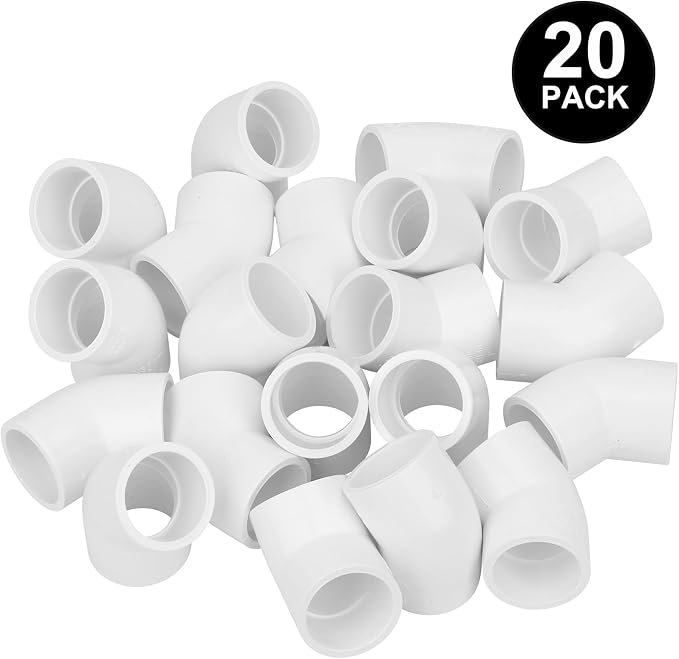 20Pack 1" 45 Degree PVC Elbow Pipe Fitting Connector Furniture Build Grade - Image 3