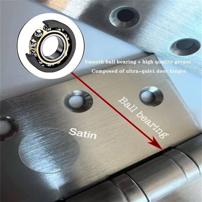 304 Stainless Steel 4 inch Door Hinges, Interior Door Hinge，Heavy Duty Exterior - Image 4