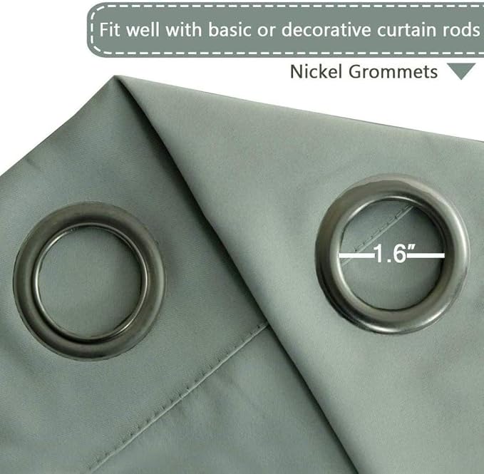 H.VERSAILTEX Blackout Patio Curtains 100 x 102 Inches - Image 4
