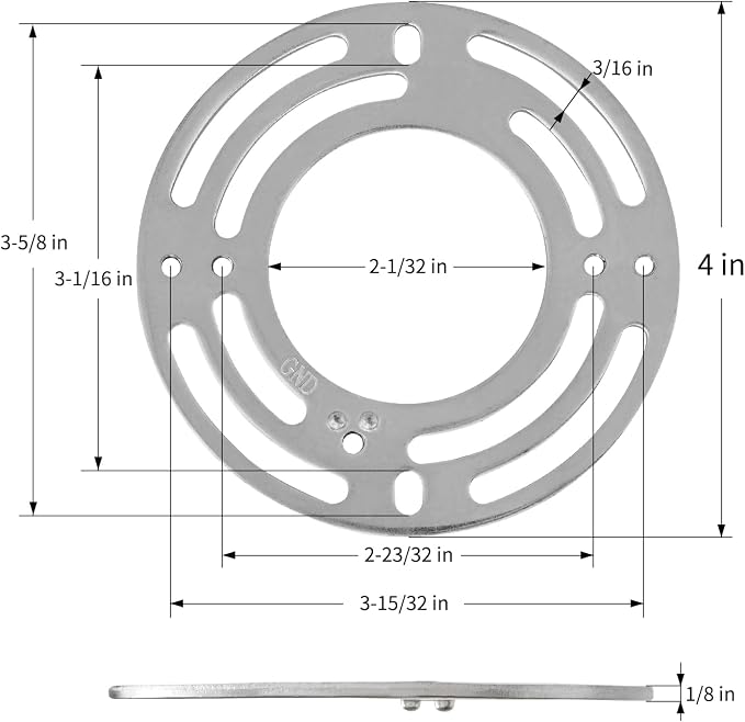 2 Pack Universal Fixture Mounting Bracket Heavy Duty 50 LB Rated, 4 Inches - Image 2