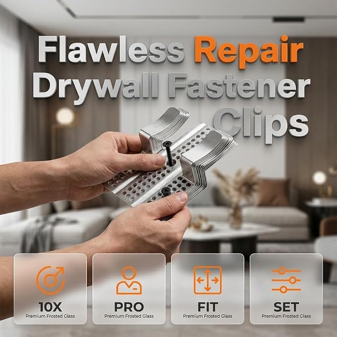 Drywall Repair Clips Kit with Screws, Stainless Steel Wall Patch Fasteners - Image 6