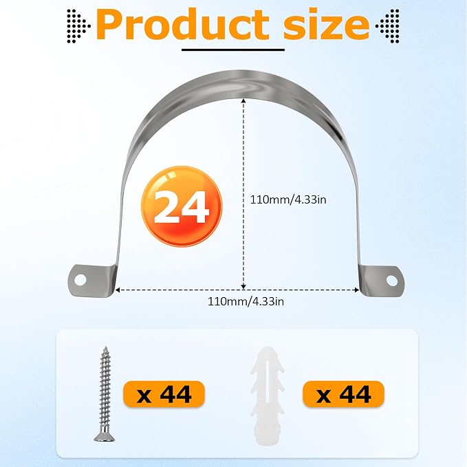 24PCS 4 Inch Conduit Clamp, Pipe Hangers - Image 3