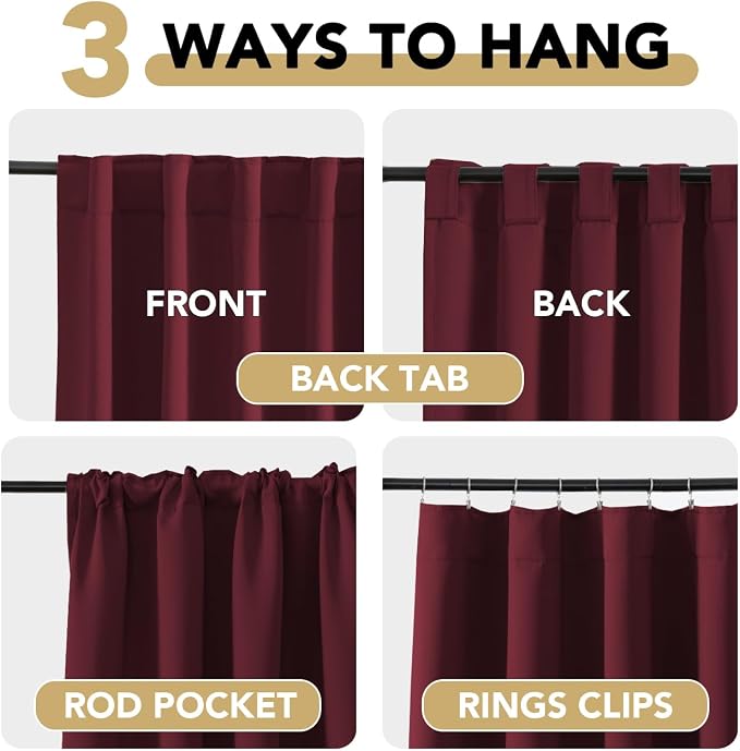 H.VERSAILTEX Christmas Blackout Curtains Thermal Insulated Window Treatment - Image 4