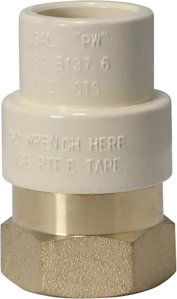 25 Pack XFITTING 1/2" Female CPVC Adapter, FNPT CPVC Coupling - Image 2