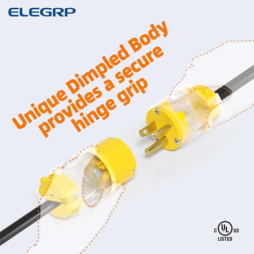 ELEGRP Lighted 20 Amp 125 Volt NEMA 5-20P 2 Pole 3 Wire Grounding Straight - Image 7