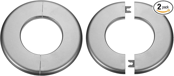 HARFINGTON 2pcs Wall Split Flange 64mm/2.5" Self-Adhesive Plumbing Cover Plates by HARFINGTON