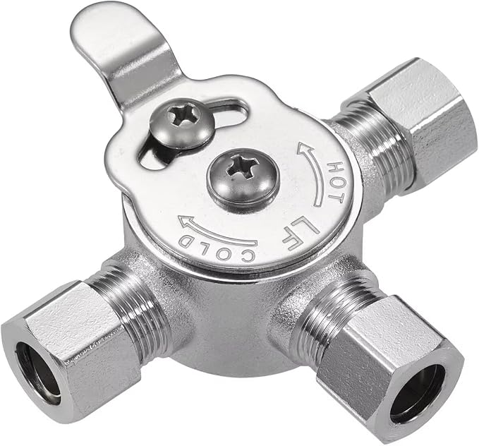 1 PCS Below Deck Mixing Valve, 3/8" Compression LF Brass Body, Thermostatic by Pronese