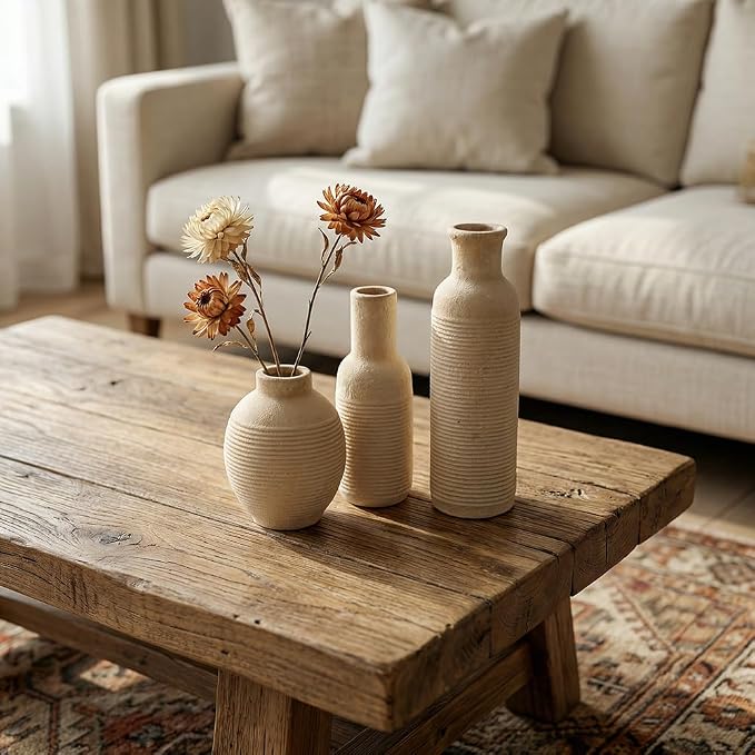 Rustic Farmhouse Vase Set of 3 - Image 5