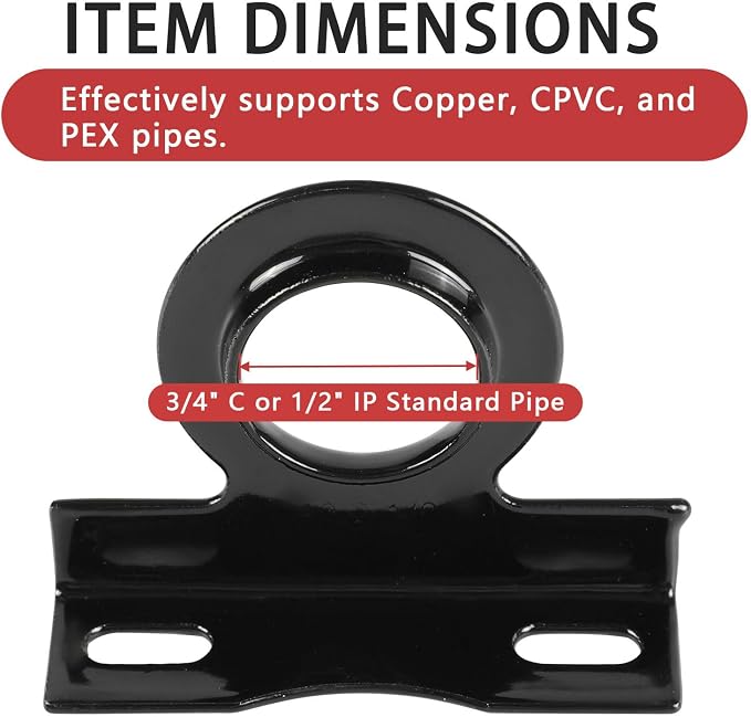 20 Piece EFIELD 3/4" Copper or 1/2" IP Metal Made Pipe Stay Hanger | - Image 2