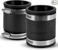 2 Pcs 2 IN Flexible PVC Pipe Coupling by DLYYPLUS