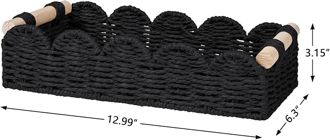CubesLand Toilet Paper Storage Basket Organizer, Small Wicker Decor Basket | - Image 3