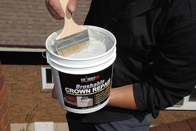 ChimneyRx 300014 Brushable Chimney Crown Repair – Elastomeric & Waterproof - Image 2