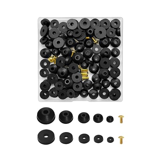 116 PCS Faucet Washers Assortment Kit, Flat & Beveled Rubber Faucet Washers | by Unknown