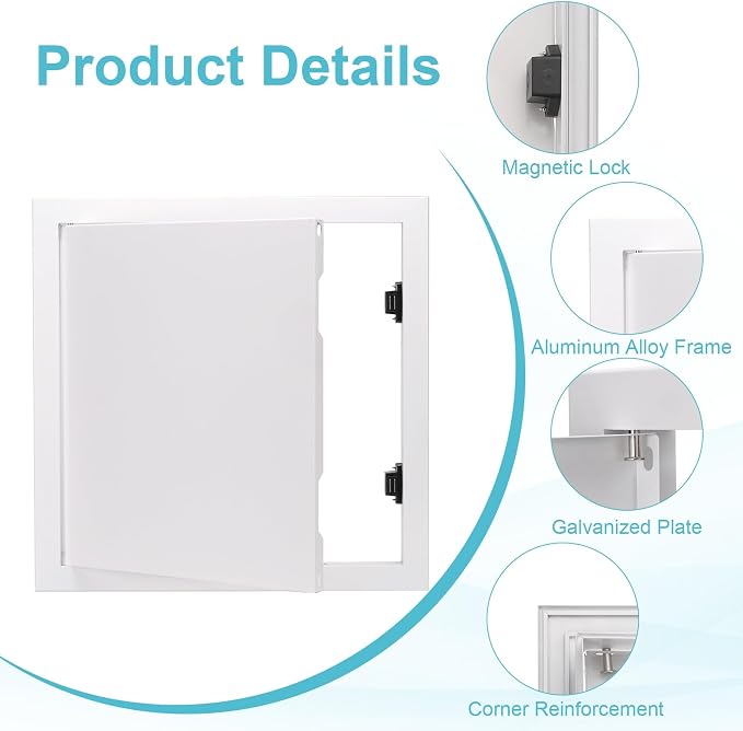 PATIKIL Drywall Access Panel 15x15 Inch, Aluminum Frame Wall Hole Cover - Image 3