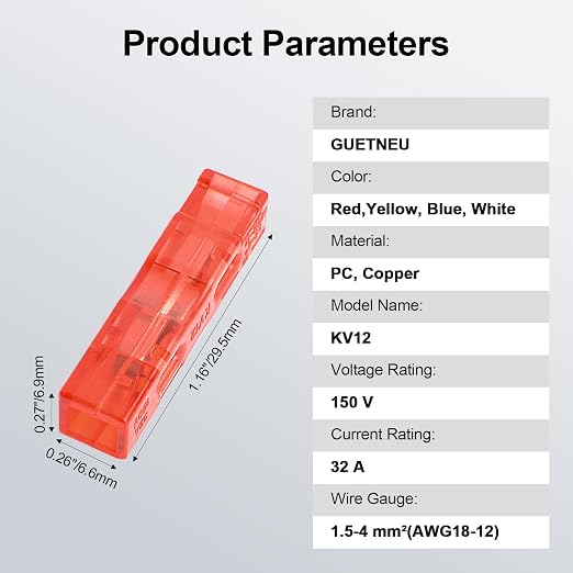20Pcs Plug-in Quick-Connect Terminal Blocks, 1-in-1-out | 1-in-1-out Wire - Image 7