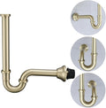 RANDOM Brass P Trap Bathroom Sink U-Shape 1-1/4 inch Sink Trap by RANDOM
