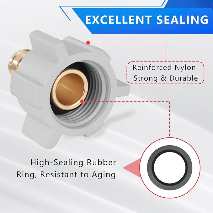 1/2" Pex x 1/2" Female NPT Swivel Adapter No-Lead Brass Crimp Fitting, PEX-B - Image 5