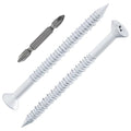 WenSilon 3/16" x3-1/4 White Concrete Screw Anchor White Flat Head by Wensilon