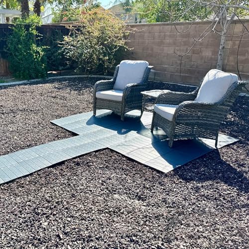 60 Pack Plastic Interlocking Deck Tiles, 60 sq. ft Patio Deck Tile, Dark Gray - Image 5