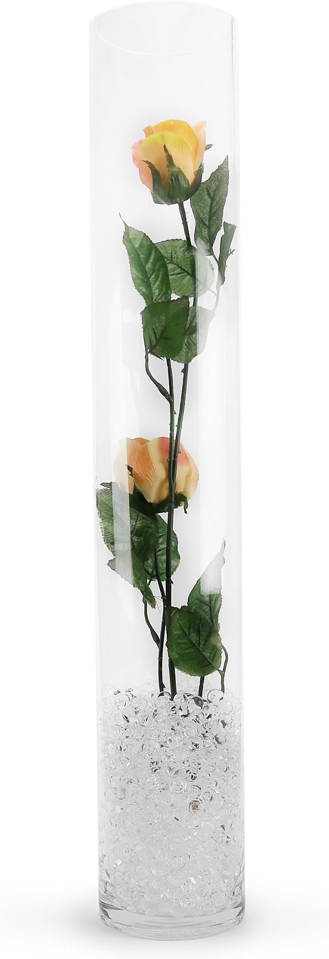 WGVI Quality Thick Weighted Tall Clear Cylinder Glass Vases, Flower Arrangement - Image 4