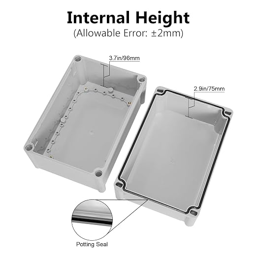 IP67 Waterproof Junction Box ABS Plastic Project Box Dustproof Electrical Box - Image 4