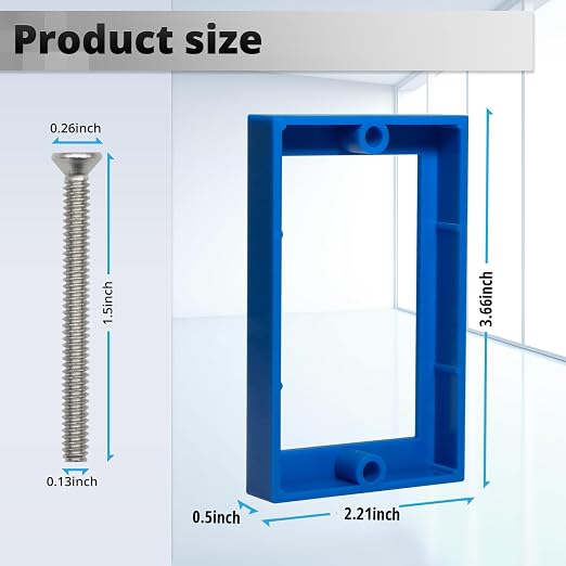 HXH Single Gang Receptacle Outlet Box Extender, 1/2 Inch, 3 Pack | - Image 2