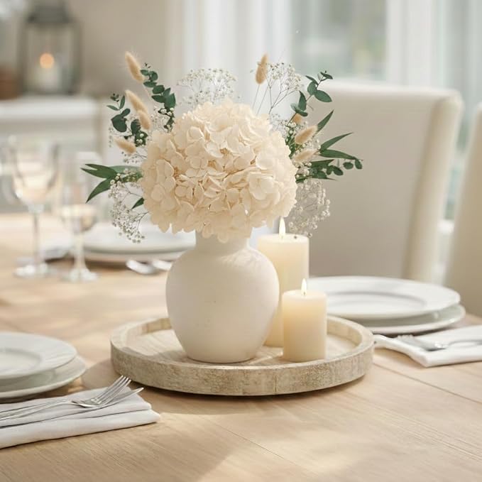 SIDUCAL Ceramic Decorative Flower Vase | 6 Inch Pottery Rustic Farmhouse Boho - Image 5