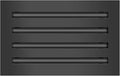 BUILDMART - 12x8 Modern AC Vent Cover - Decorative Black Aluminum Air Vent - by TexasBuildmart