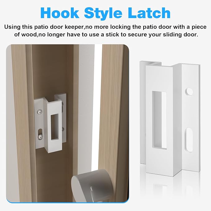Patio Sliding Door Keeper／Hook Style Latch／E 2124 Latch Lock | Replacement Pella - Image 3