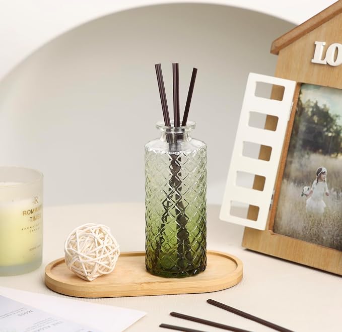 5pcs Green Glass Bud Vase Set, Small Flower Vases - Image 7