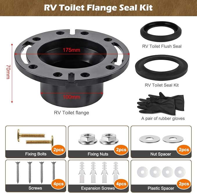 RV Toilet Seal Kit, Style Lite, Style II & Residence, RV Toilet Kit - Image 5