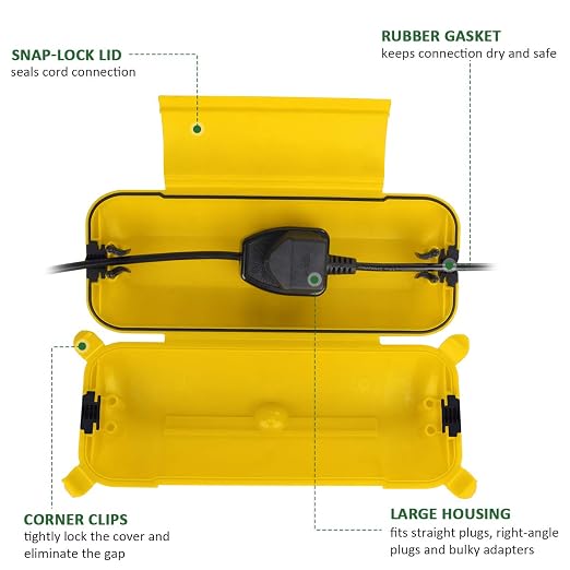 Outdoor Extension Cord Safety Cover, - Image 2