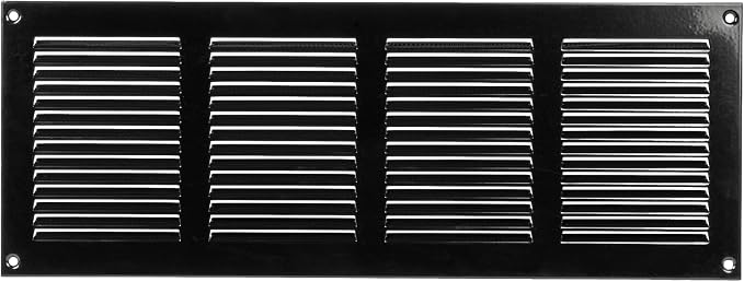 16 x 6 Inch Black Galvanized Steel Return Air Register Vent Cover, AC Vent Cover - Image 8