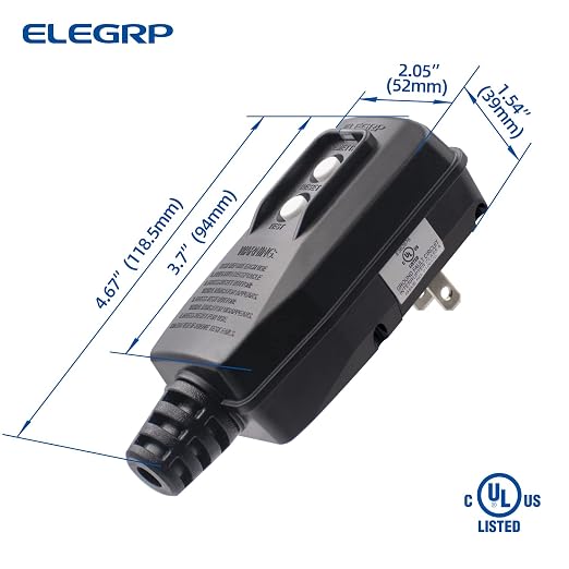 ELEGRP G1215PA2 G20PASR Patented Auto-Monitoring GFCI Replacement Plug Assembly - Image 6