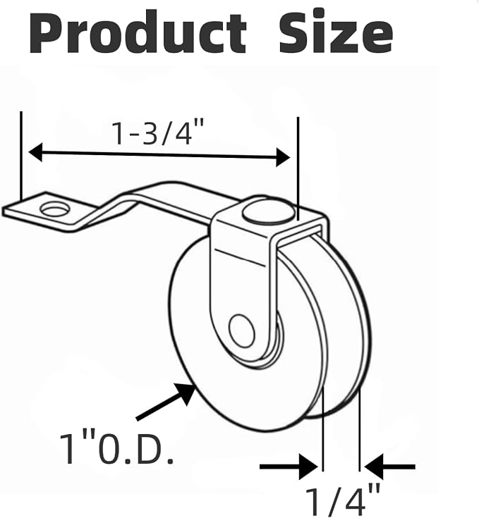8 Piece 1 inch Heavy Duty Anti Detonation Sliding Screen Door Roller - Image 2