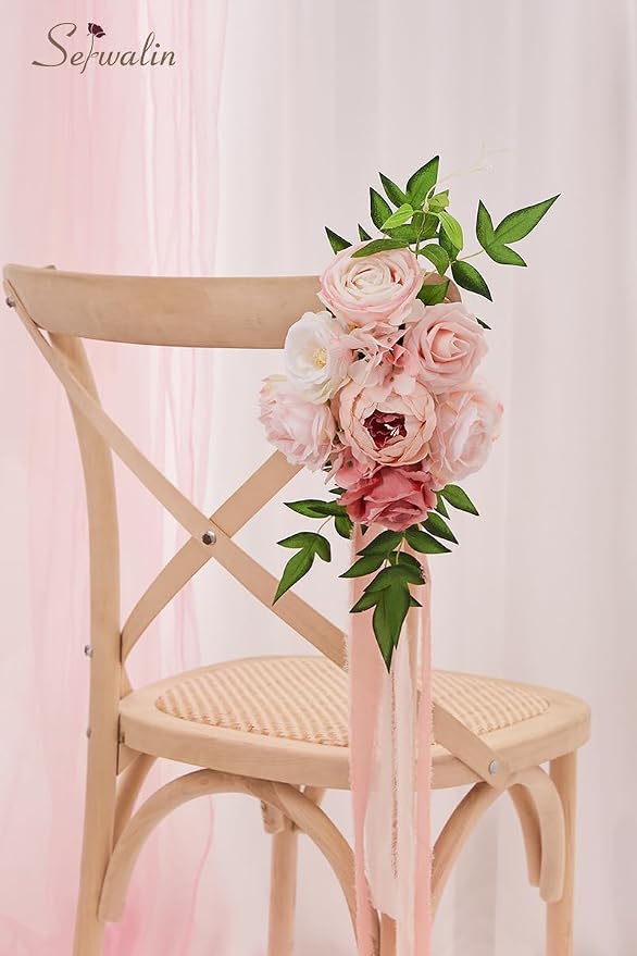 Serwalin Artificial Flowers Combo Pink Peonies Silk Flowers - Image 7