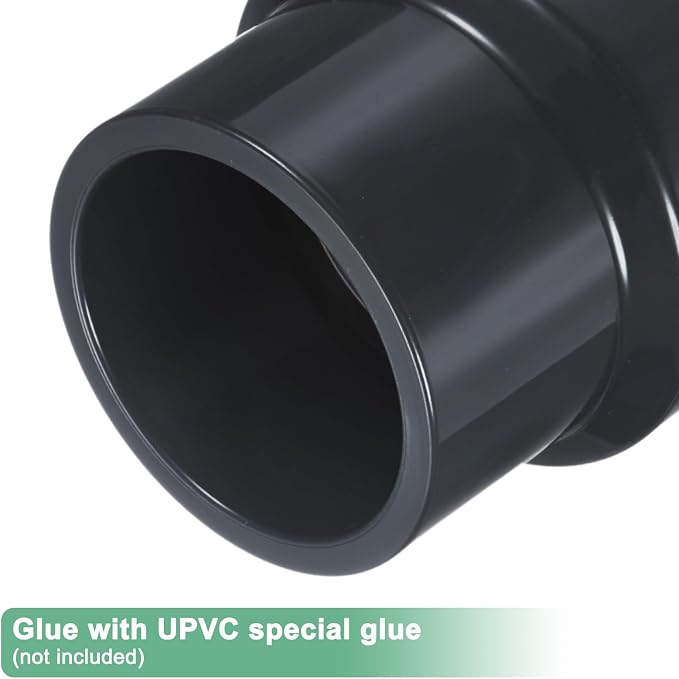 M METERXITY 1-Pack UPVC Reducer Pipe Fitting, 2-1/2"x2" Reducing Coupling - Image 4