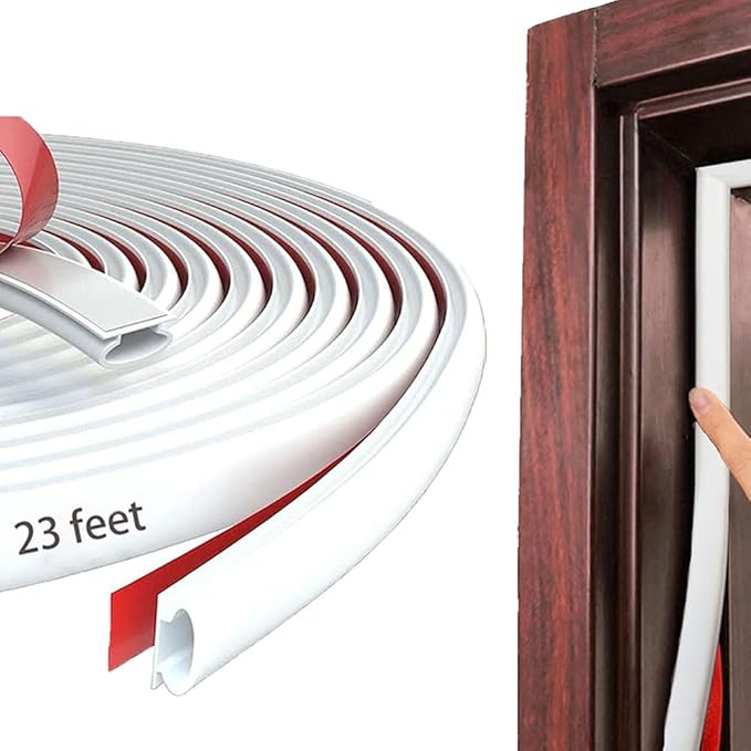 White Rubber Weather Stripping Door Seal Strip, D Shape Door Weather Seal Strip by PUNDIN