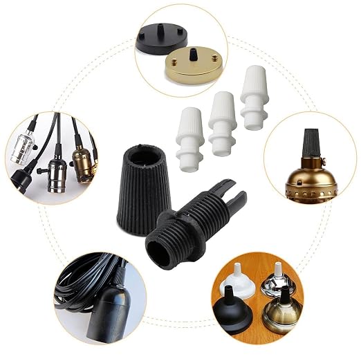50 Pack Light Socket Grip Strain Relief M10 Screw Coupler Sleeve Connector - Image 3